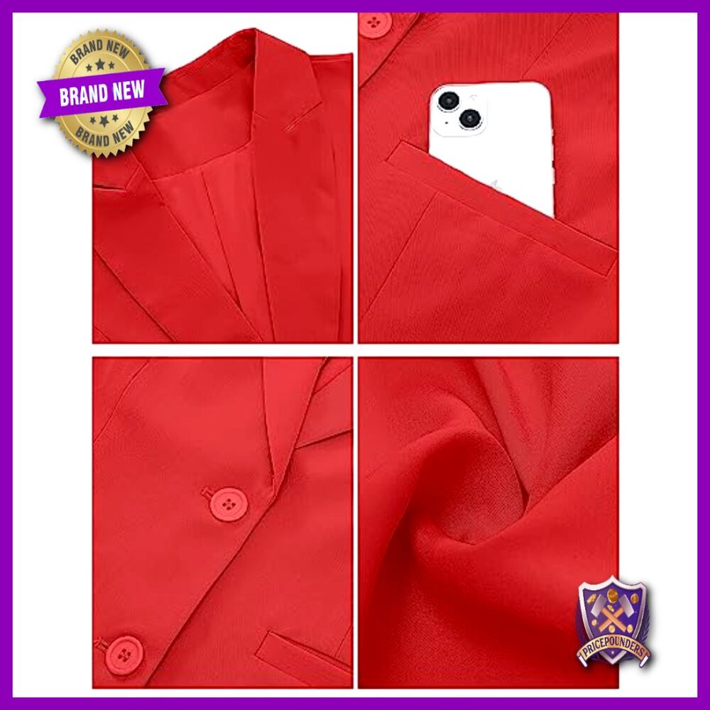 Long Blazer Jacket Business Casual Professional Office Work Wear Lapel Pockets - Picture 5 of 7